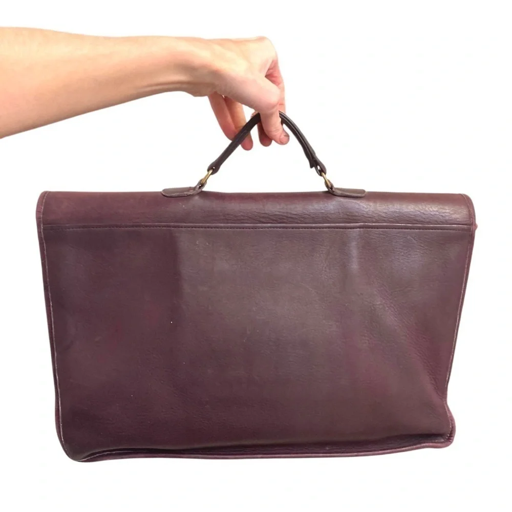 Coach RARE burgandy leather vintage New York City Bonnie cashin era breifcase